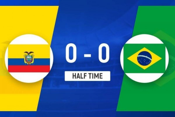 Halftime - An Shuai coaches Brazil s debut 0-0 Ecuador, Vinicius misses a good opportunity to score